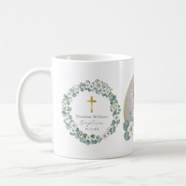 Taza De Café Foto personalizada Bautismo Mug Keepsake religioso (Izquierda)
