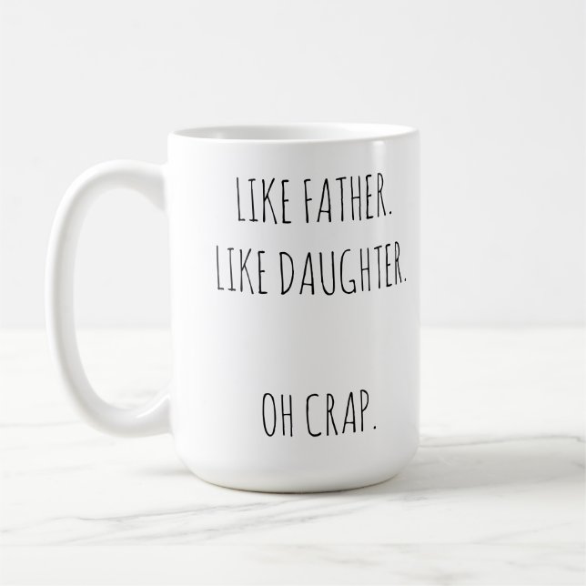 Taza De Café Foto personalizada como padre como hija, hijo (Izquierda)