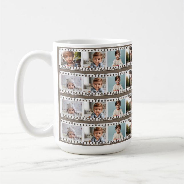 Taza De Café Foto personalizada de 16 familiares y amigos, vint (Izquierda)