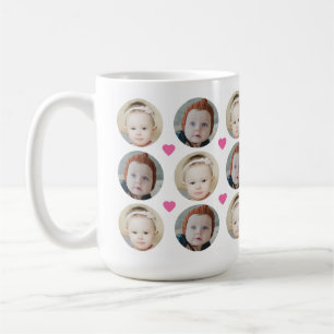 Taza De Café Foto personalizada de 2 bebés cara niños personali
