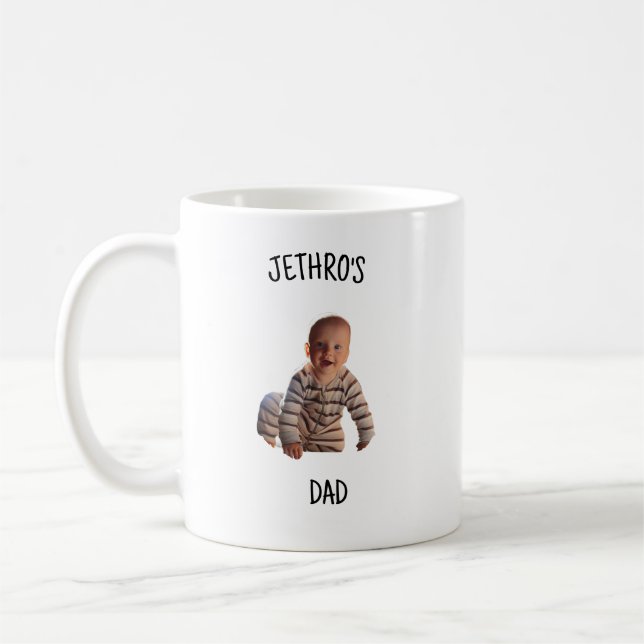 Taza De Café Foto personalizada de bebé para papá – Regalo pers (Izquierda)
