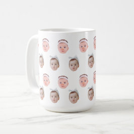 Taza De Café Foto personalizada de cara, cara de Personalizado