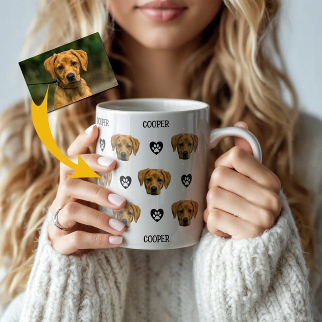 Taza De Café Foto personalizada de cara de perro (Subido por el creador)
