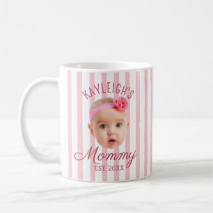 Taza De Café Foto personalizada de cara rosa recuerdo mamá mami