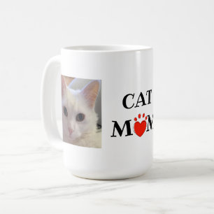 Taza De Café Foto personalizada de Cat Mom