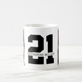 Taza De Café Foto personalizada de cumpleaños 21