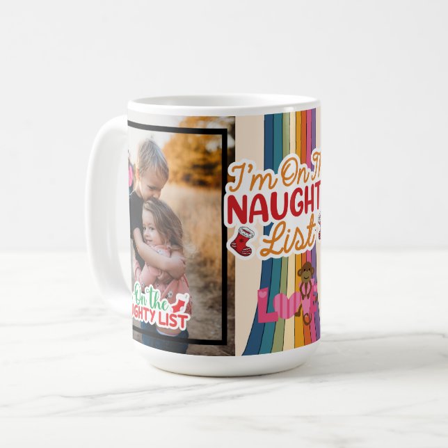 Taza De Café Foto Personalizada De Cute Para Navidades De La Li (Anverso izquierdo)