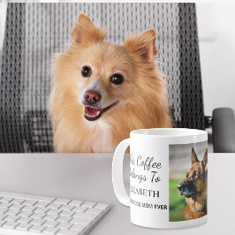 Taza De Café Foto personalizada de la mejor madre del perro