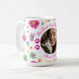 Taza De Café Foto personalizada de la mejor mamá de gatos con f
