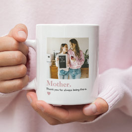 Taza De Café Foto personalizada de mamá Gracias