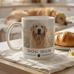 Taza De Café Foto personalizada de mamá perra Mascota personali