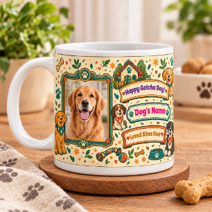 Taza De Café Foto personalizada de mascota Feliz Día de la Lleg