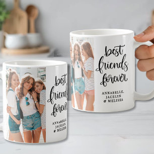 Taza De Café Foto personalizada de mejores amigas para siempre