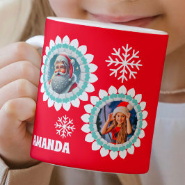 Taza De Café Foto personalizada de Navidades de Santa Claus en 