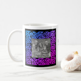 Taza De Café Foto personalizada de nudos celtas arcoiris