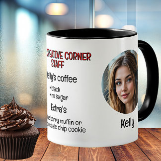 Taza De Café Foto personalizada de Office Worker