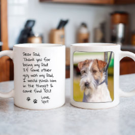 Taza De Café Foto personalizada de papá de perro gracioso