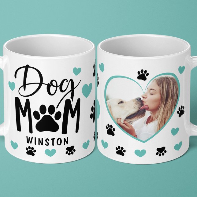 Taza De Café Foto personalizada de patas de corazón azul turque (Subido por el creador)
