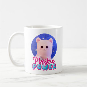 Taza De Café Foto personalizada de potencia de Plushie azul ros