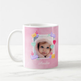 Taza De Café Foto personalizada del bebé - amor, besos y corazo