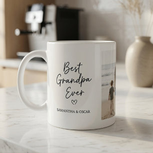 Taza De Café Foto Personalizada del Mejor Abuelo del Mundo