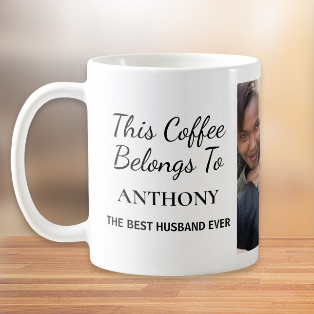 Taza De Café Foto personalizada del mejor marido (Subido por el creador)