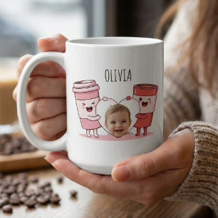 Taza De Café Foto personalizada del primer cumpleaños del bebé 