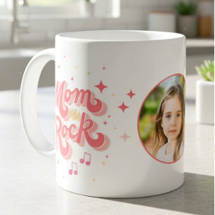Taza De Café Foto Personalizada Mamá Moderna Única