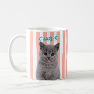 Taza De Café Foto Personalizada Mascota Gato Mamá Amante Perros