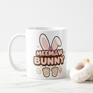 Taza De Café Foto personalizada "MeeMaw Bunny" Café de Pascua