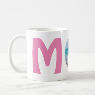 Taza De Café Foto personalizada moderna simple elegante rosa Ma
