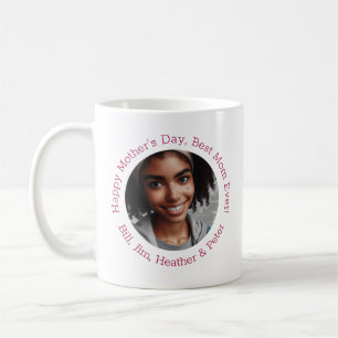 Taza De Café Foto personalizada nombra elegante rubí del Día de