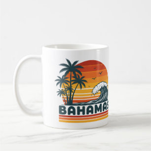 Taza De Café Foto personalizada retro de la playa tropical de l