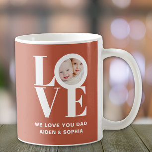 Taza De Café Foto Personalizada Te Amamos Papá
