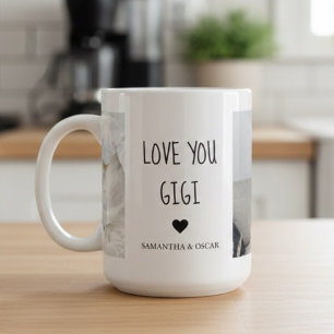 Taza De Café Foto Personalizada Te Amo Gigi