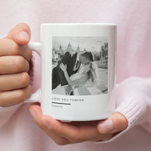 Taza De Café Foto personalizada – Te amo por siempre