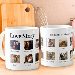Taza De Café Foto personalizada Texto de texto Parejas modernas