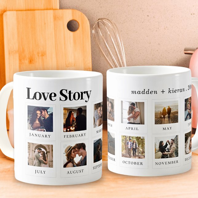 Taza De Café Foto personalizada Texto de texto Parejas modernas (Subido por el creador)