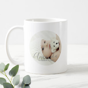 Taza De Café Foto personalizado con nombre y texto personalizad