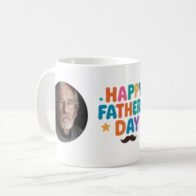 Taza De Café Foto personalizado Feliz Día del Padre Mug (Anverso izquierdo)