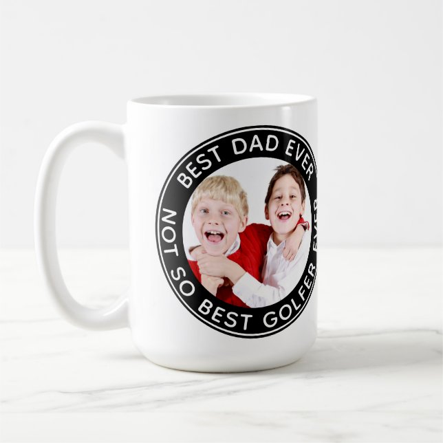 Taza De Café Foto personalizado Mejor Papá Nunca Funny Blanco N (Izquierda)