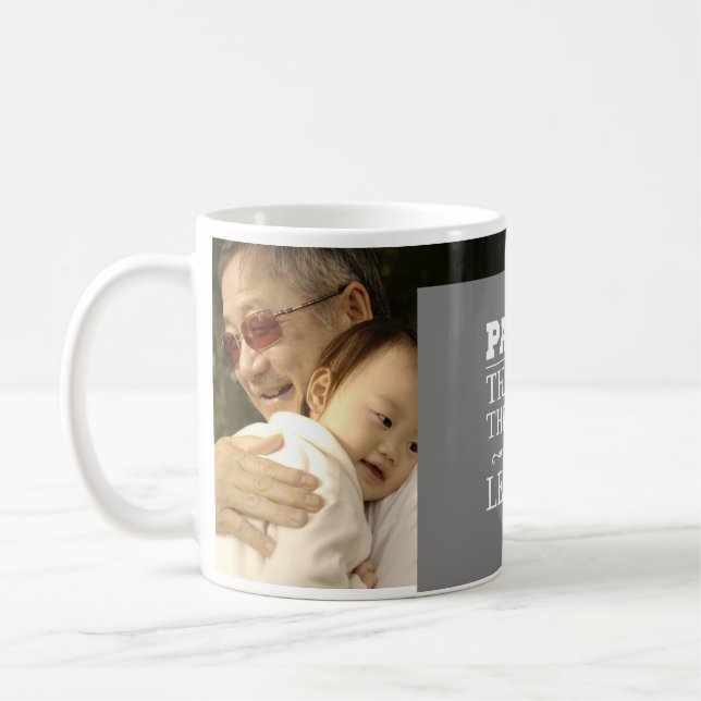 Taza De Café Foto personalizado Papaw The Legend (Izquierda)