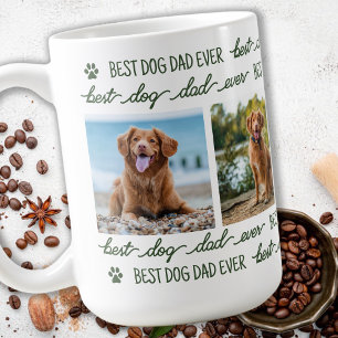 Taza De Café Foto Personalizado Perro verde Papa Café Mug