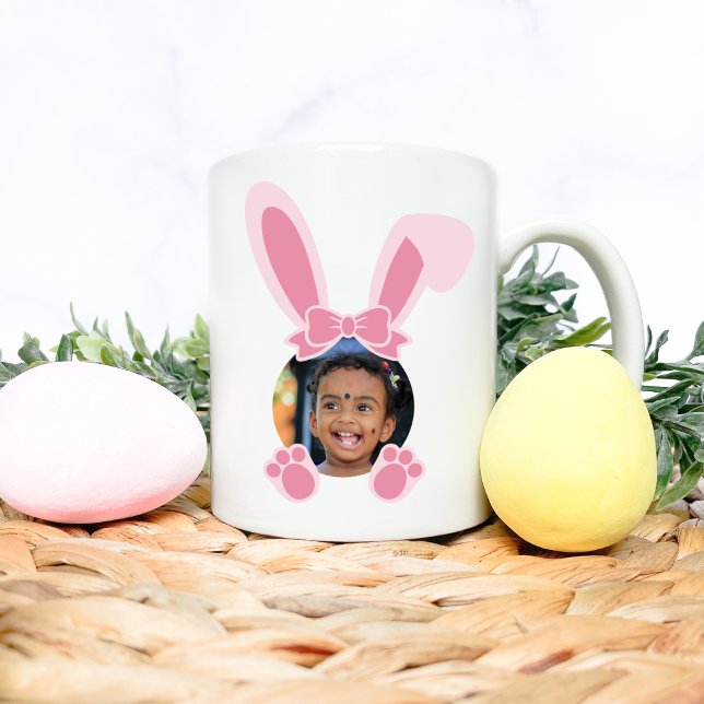 Taza De Café Foto Personalizado personalizada de conejo rosa de (Subido por el creador)