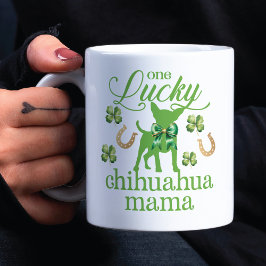 Taza De Café Foto personalizado St. Patrick's Lucky Chihuahua m