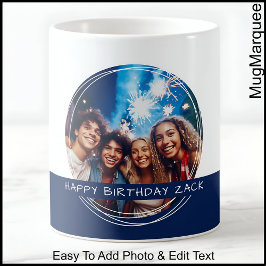 Taza De Café Foto personalizado y mensaje blanco y memoria C41