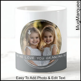 Taza De Café Foto personalizado y mensaje Memoria C19 blanca y 