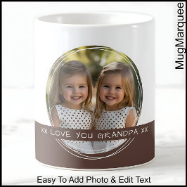 Taza De Café Foto personalizado y mensaje Memoria C33 de color 
