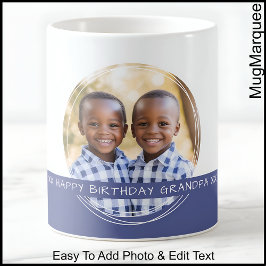 Taza De Café Foto personalizado y mensaje Memoria C49 blanca y 
