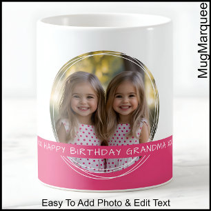 Taza De Café Foto personalizado y mensaje Memoria C58 blanca y